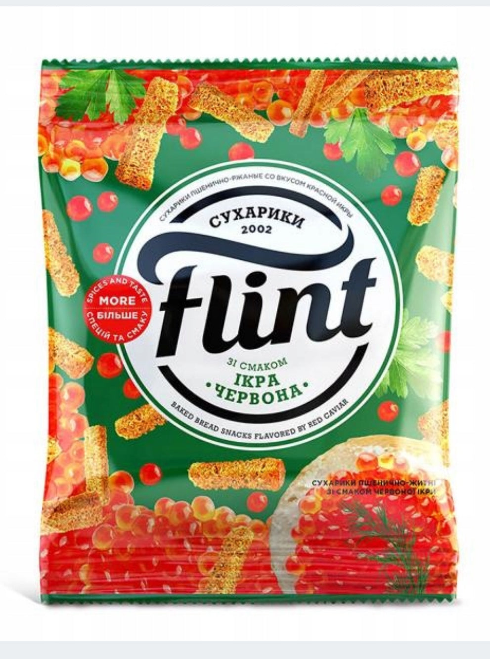 Сухарики «Flint» со вкусом красной икры, 70 г