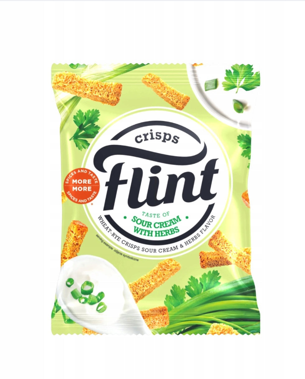 Sucharki „Flint” — smak Śmietana z ziołami (70 g)